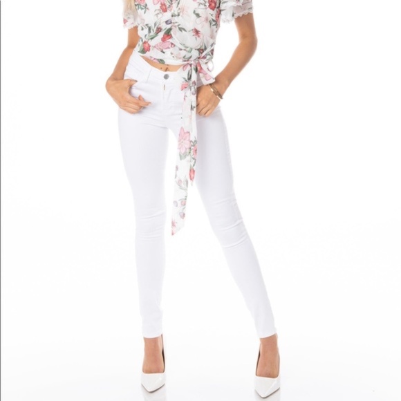 Flying Monkey White Denim Stretch Skinny Jeans. Size: 25 - Picture 1 of 10